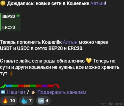 Реклама кошелька Алтын с утверждением о ненужности других кошельков